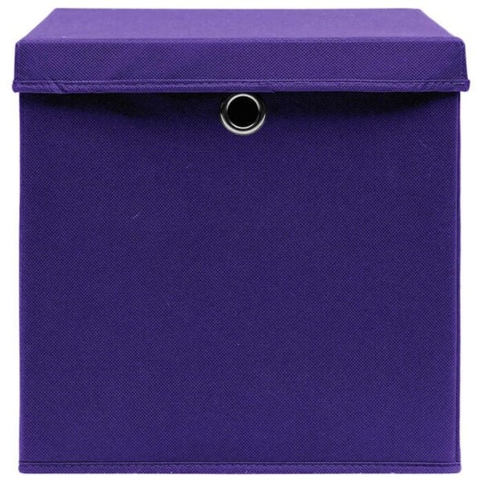 4er-Set Aufbewahrungsboxen mit Deckel, 28x28cm, Lila - 31% Rabatt