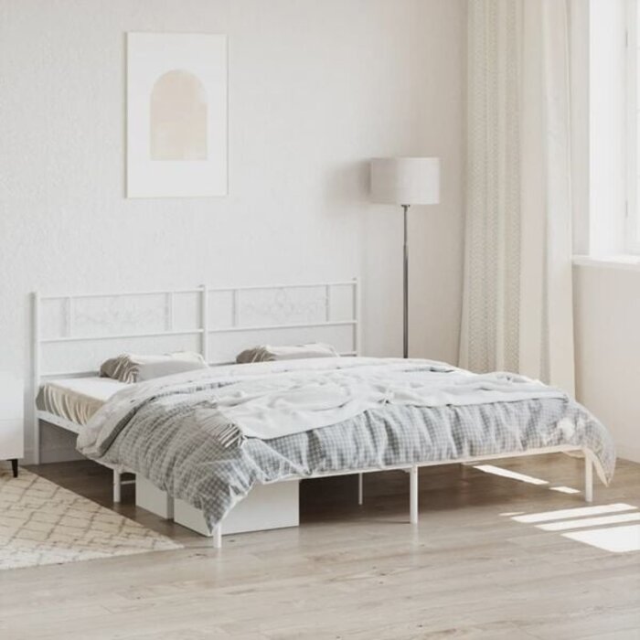 Metallbett 180x200 cm Weiß - Ausgepackt: 34% Rabatt