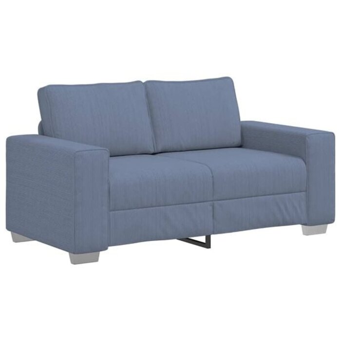 Loveseat Sofa in Blau, 160x77x82 cm, Cord-Stoff - 35% Rabatt