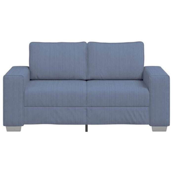 Loveseat Sofa in Blau, 160x77x82 cm, Cord-Stoff - 35% Rabatt