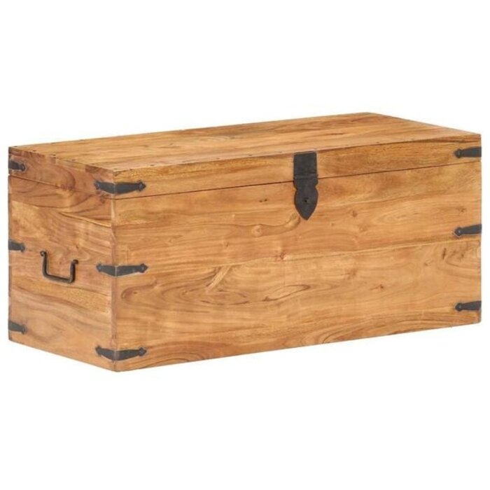 Massive Akazienholz-Truhe 90x40x40 cm - 35% Rabatt