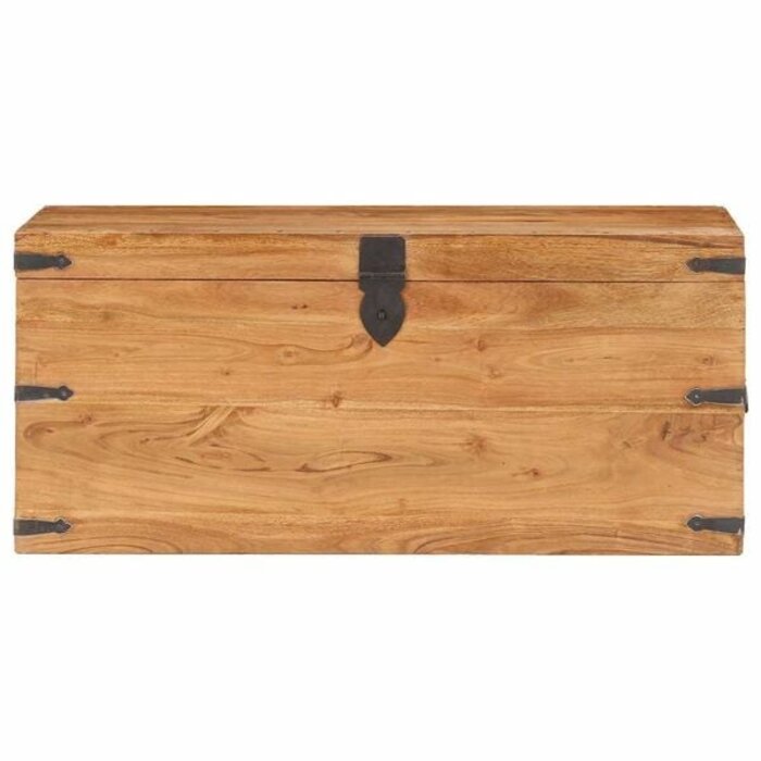 Massive Akazienholz-Truhe 90x40x40 cm - 35% Rabatt