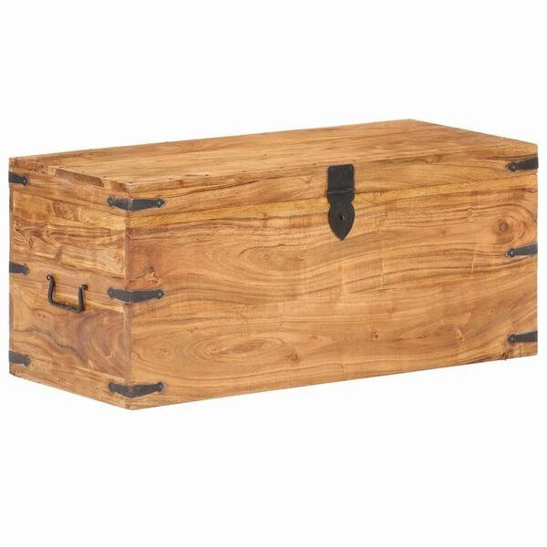 Massive Akazienholz-Truhe 90x40x40 cm - 35% Rabatt