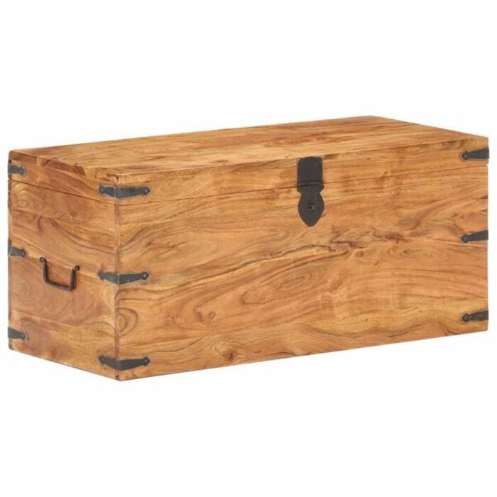 Massive Akazienholz-Truhe 90x40x40 cm - 35% Rabatt