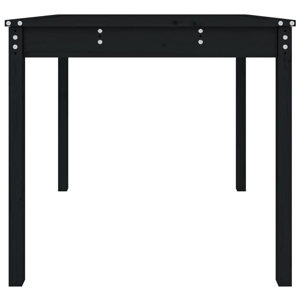 Gartentisch aus Kiefernholz, 82,5x82,5cm, Schwarz - 33% Rabatt