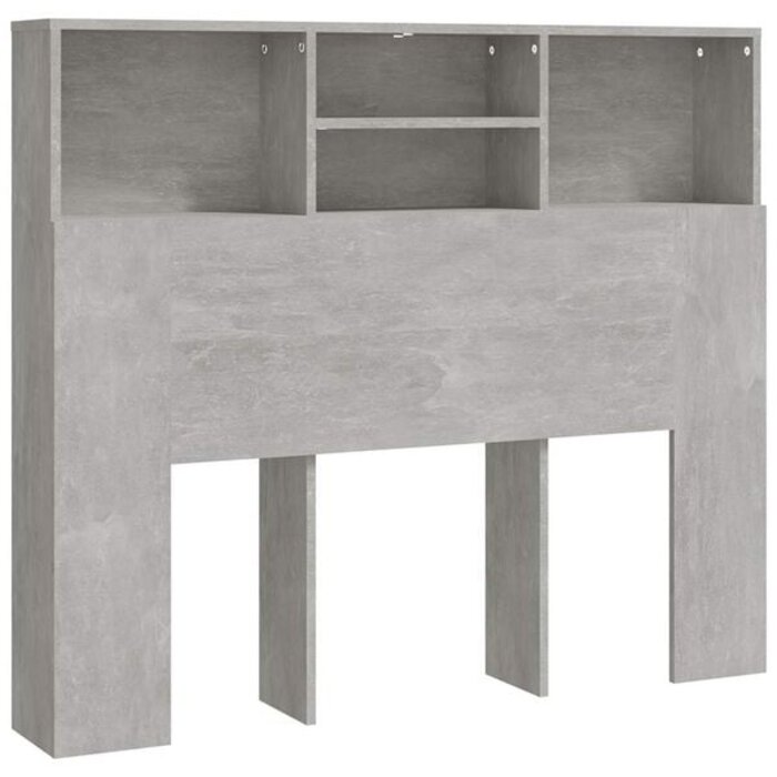 Kopfteilschrank 120x19x103,5 cm Betongrau - 33% Rabatt