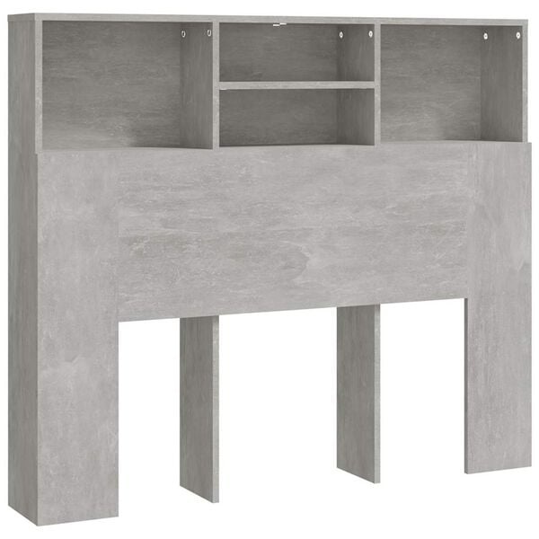 Kopfteilschrank 120x19x103,5 cm Betongrau - 33% Rabatt