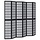 Raumteiler 6 Paneele Schwarz 215x220cm - Massivholz - 35% Rabatt