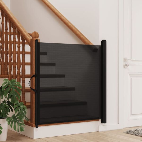 Ausziehbares Haustier-Schutzgitter 102,5 x 125 cm Schwarz - 33% Rabatt