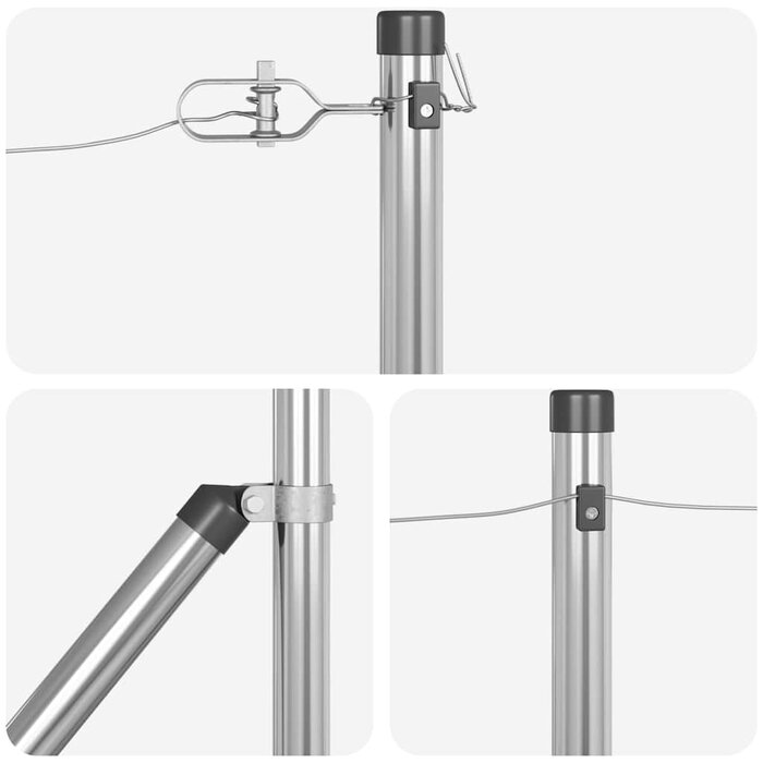 Vidaxl Zaunpfosten-Set 13-tlg. 60 cm verzinkter Stahl - 34% Rabatt