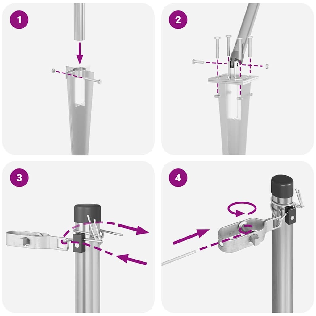 Vidaxl Zaunpfosten-Set 13-tlg. 60 cm verzinkter Stahl - 34% Rabatt