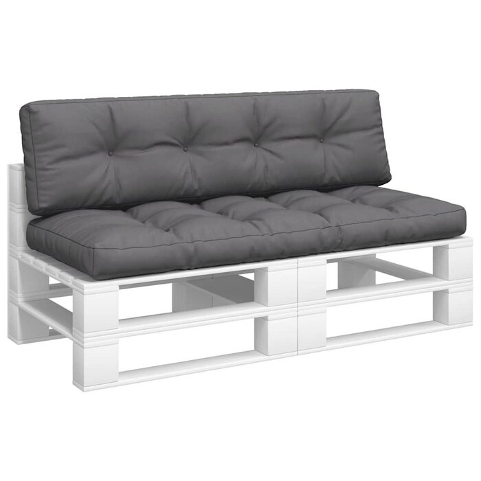 Palettenkissen 2er Set Anthrazit 150x60x12 cm - 34% Rabatt