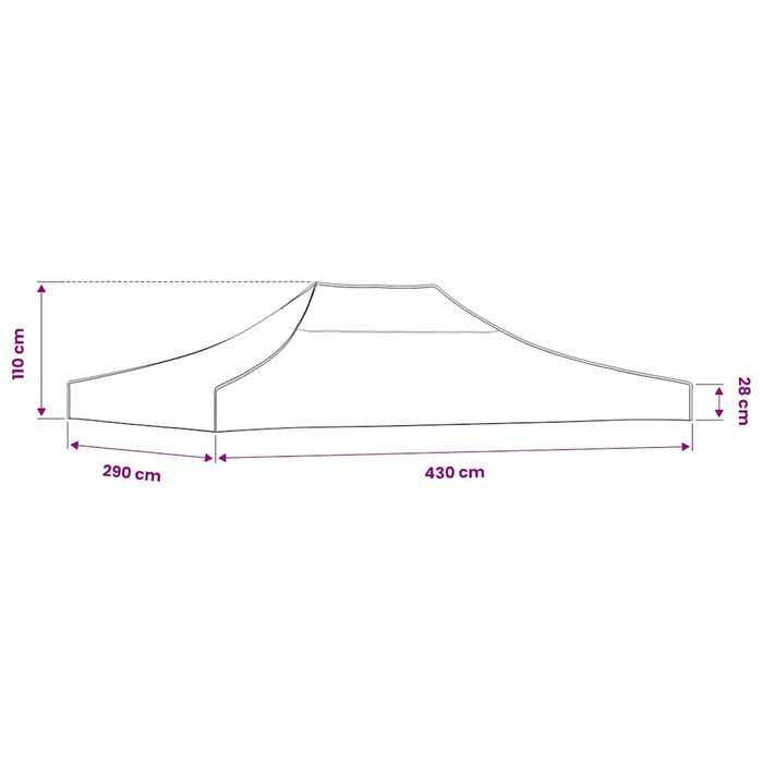 Vidaxl Partytent-Dach Ersatzbezug 4,5x3 m Blau - 33% Rabatt