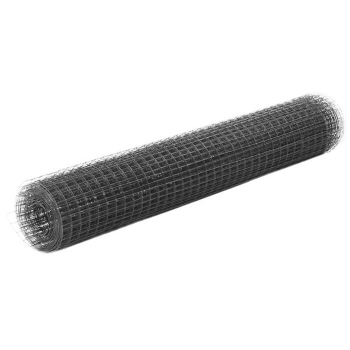 Vidaxl Maschendrahtzaun 25x1 m Grau - 28% Rabatt