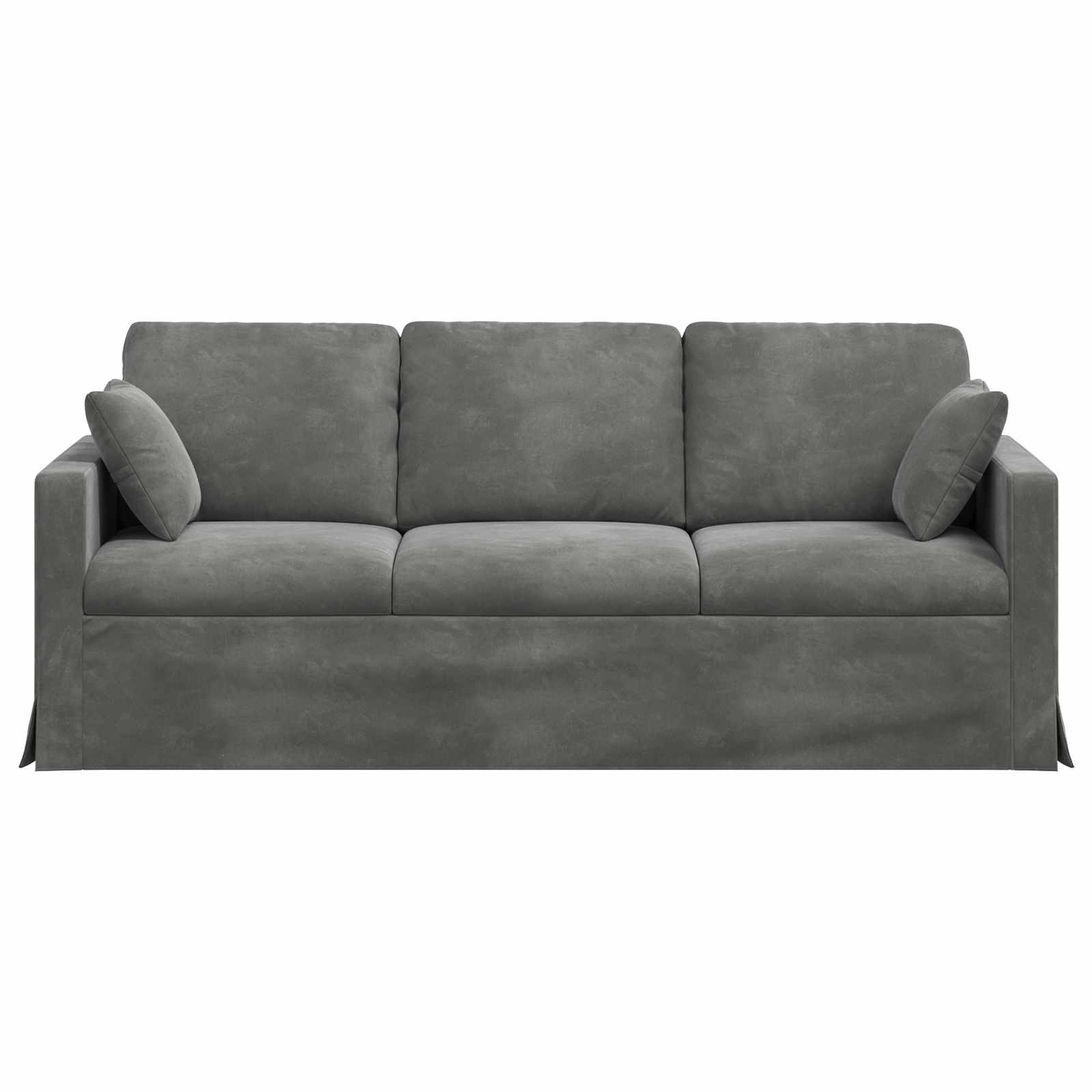 Samtsofa in Dunkelgrau, 198 cm - 35% Rabatt
