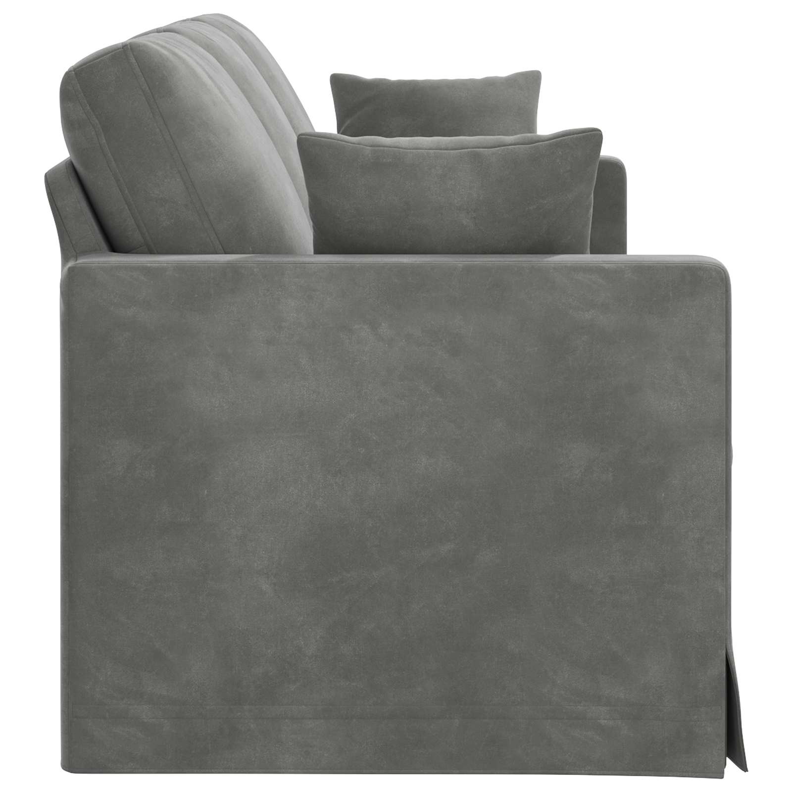 Samtsofa in Dunkelgrau, 198 cm - 35% Rabatt
