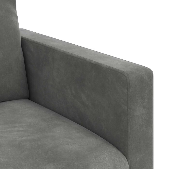 Samtsofa in Dunkelgrau, 198 cm - 35% Rabatt