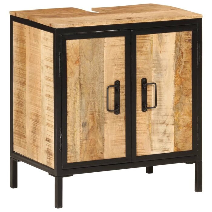 Waschtischunterschrank Mangoholz 55x35x60 cm - 34% Rabatt