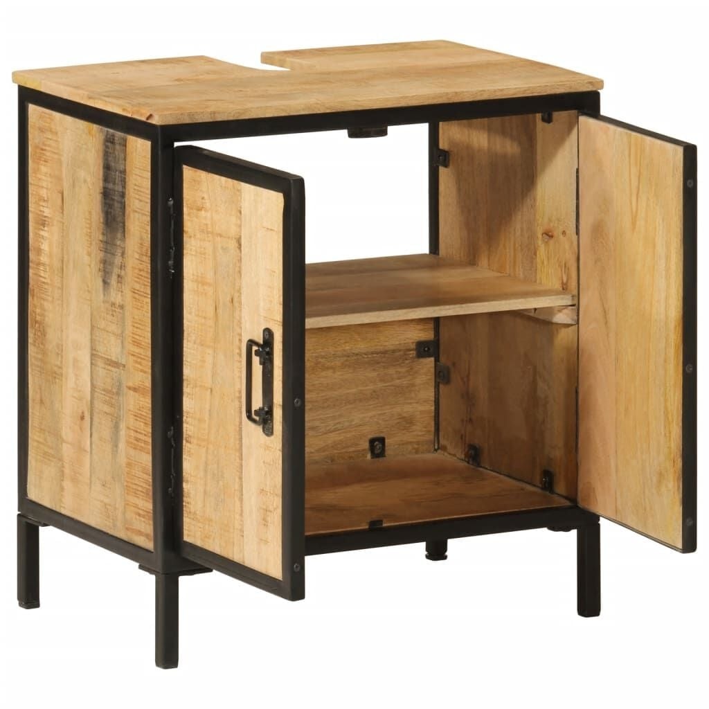 Waschtischunterschrank Mangoholz 55x35x60 cm - 34% Rabatt