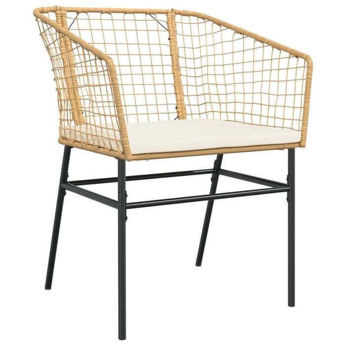 Vidaxl Gartenstühle 2er Set Poly-Rattan Braun - 34% Rabatt