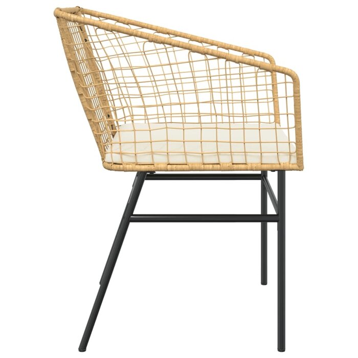 Vidaxl Gartenstühle 2er Set Poly-Rattan Braun - 34% Rabatt