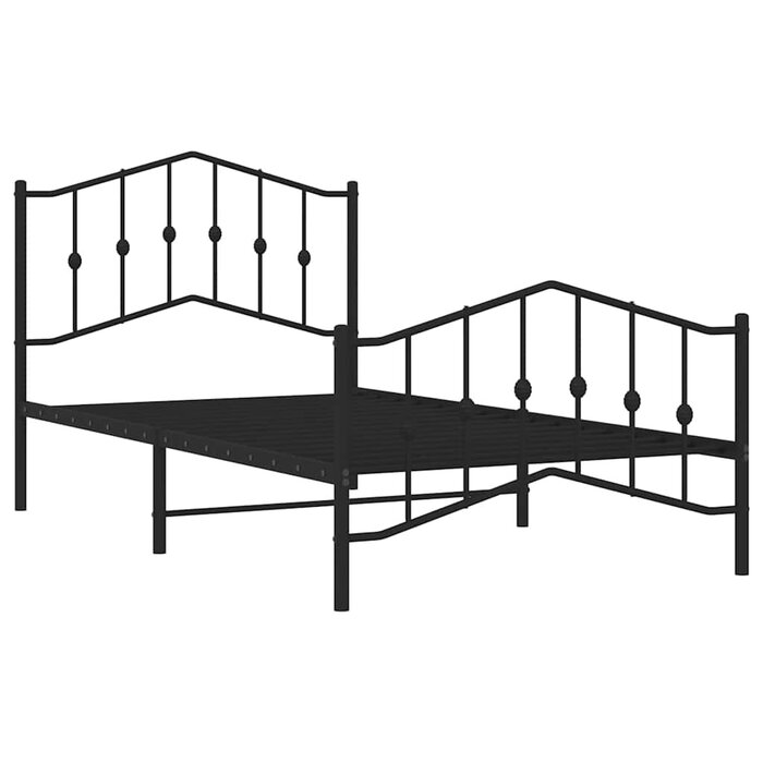 Metall-Bettgestell Schwarz 100x190 cm - 34% Rabatt