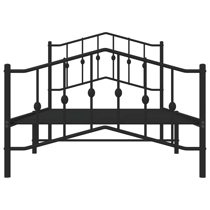 Metall-Bettgestell Schwarz 100x190 cm - 34% Rabatt