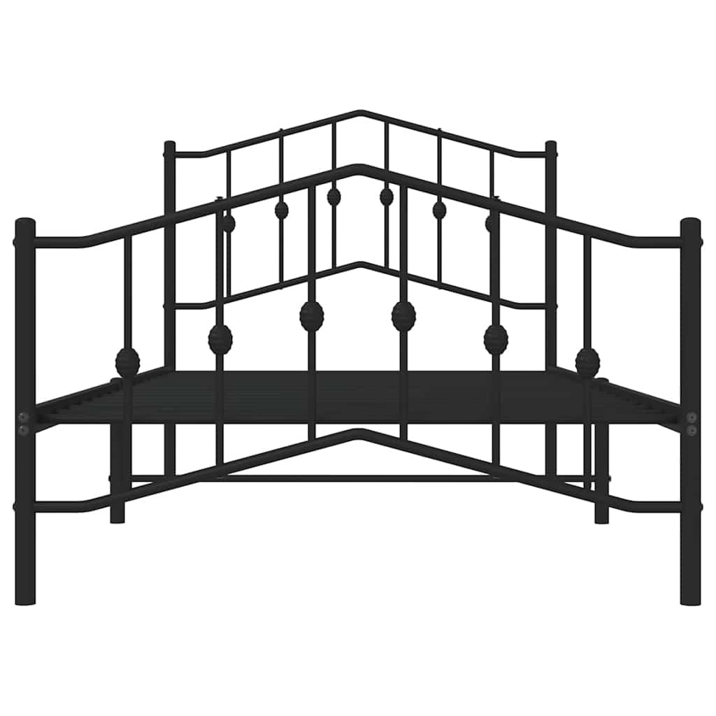 Metall-Bettgestell Schwarz 100x190 cm - 34% Rabatt