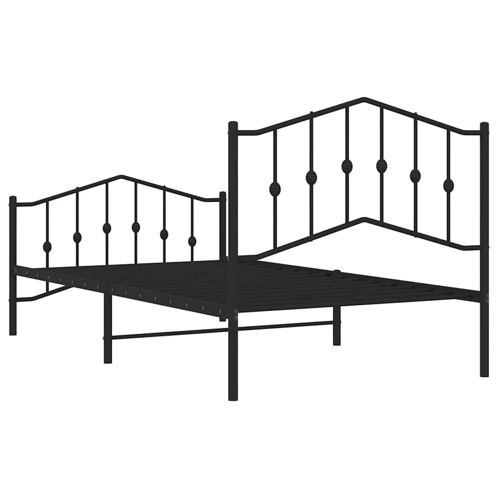 Metall-Bettgestell Schwarz 100x190 cm - 34% Rabatt