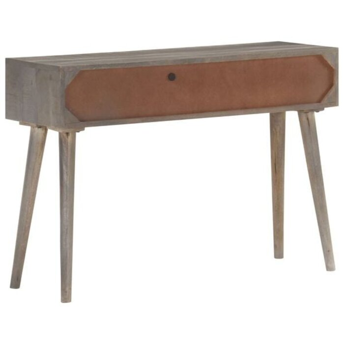 Wandkonsole Massivholz Mango 110x35x75 cm Grau - 34% Rabatt