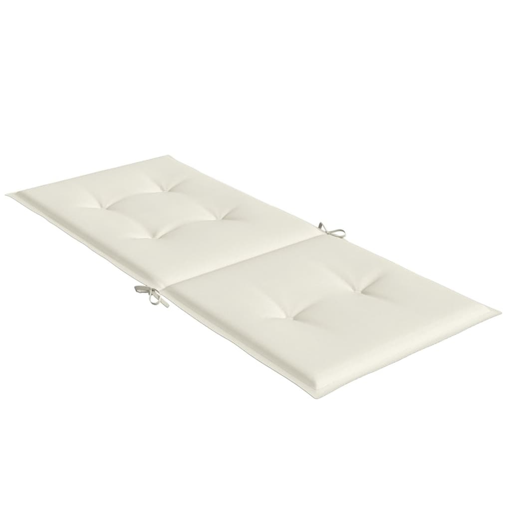 6er-Set Hochlehner-Stuhlkissen Creme meliert 120x50x4 cm - 34% Rabatt