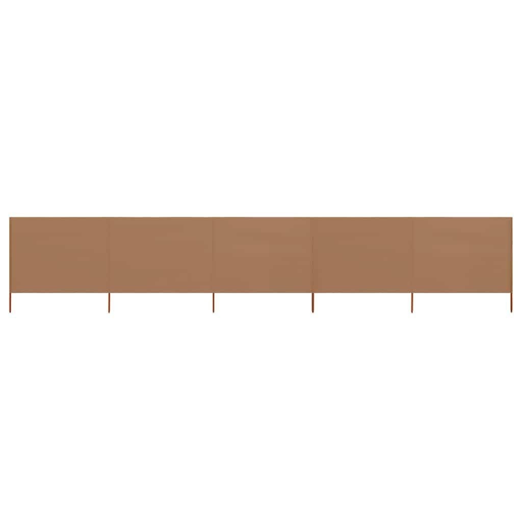 Vidaxl Windschutz 5 Paneele 600x160 cm Taupe - 34% Rabatt