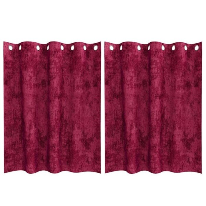 Vidaxl Samtvorhänge 2er-Set Weinrot 175x140 cm - 32% Rabatt