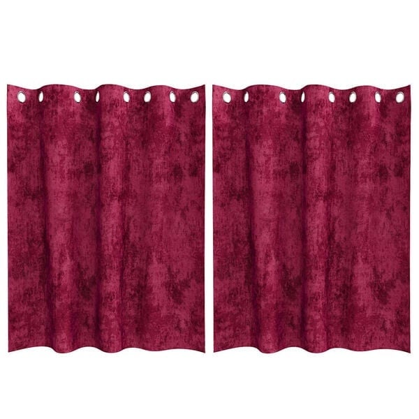 Vidaxl Samtvorhänge 2er-Set Weinrot 175x140 cm - 32% Rabatt