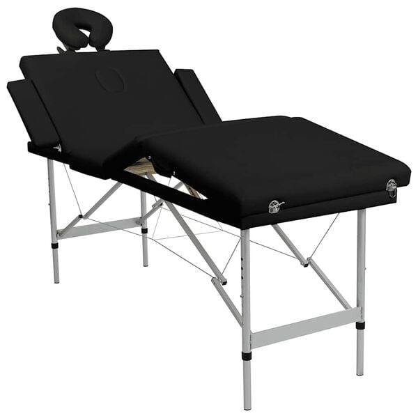 Klappbare 4-Zonen Massageliege, Aluminium - 35% Rabatt