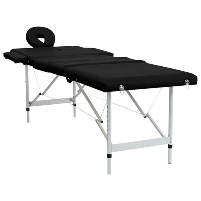 Klappbare 4-Zonen Massageliege, Aluminium - 35% Rabatt