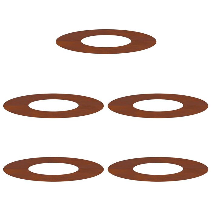 Baumring Ø 60 cm, 5er Set, Rost-Optik - 29% Rabatt