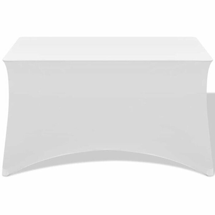 Vidaxl 2er-Set Stretch Tischhussen 120x60,5x74 cm weiß - 30% Rabatt