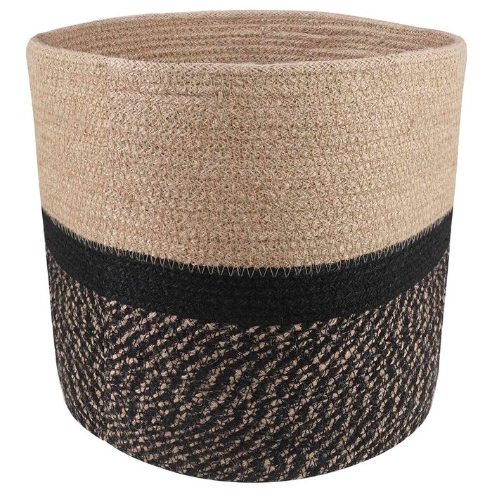 2er-Set Jute-Pflanztöpfe Natur/Schwarz 28x28cm - 30% Rabatt