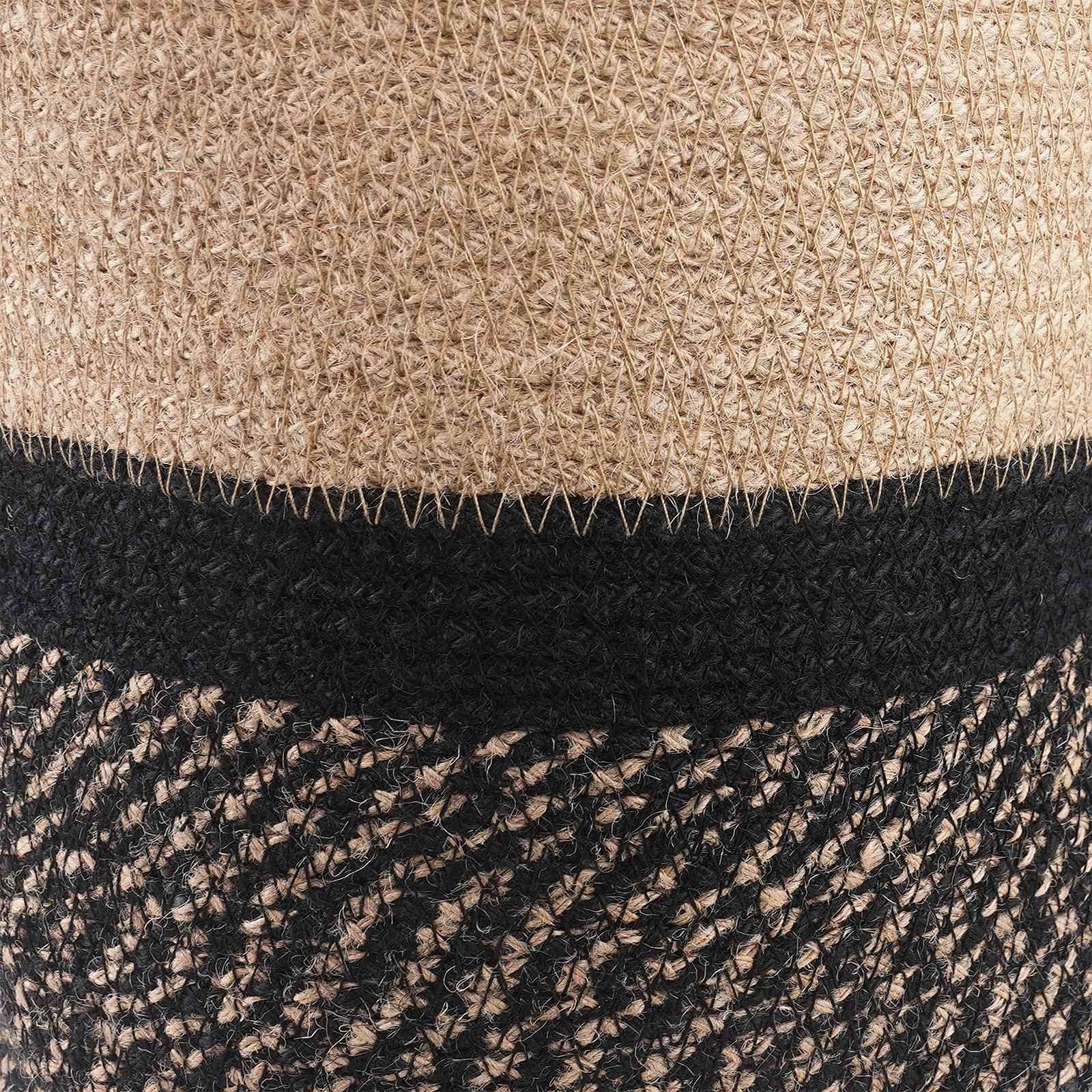 2er-Set Jute-Pflanztöpfe Natur/Schwarz 28x28cm - 30% Rabatt