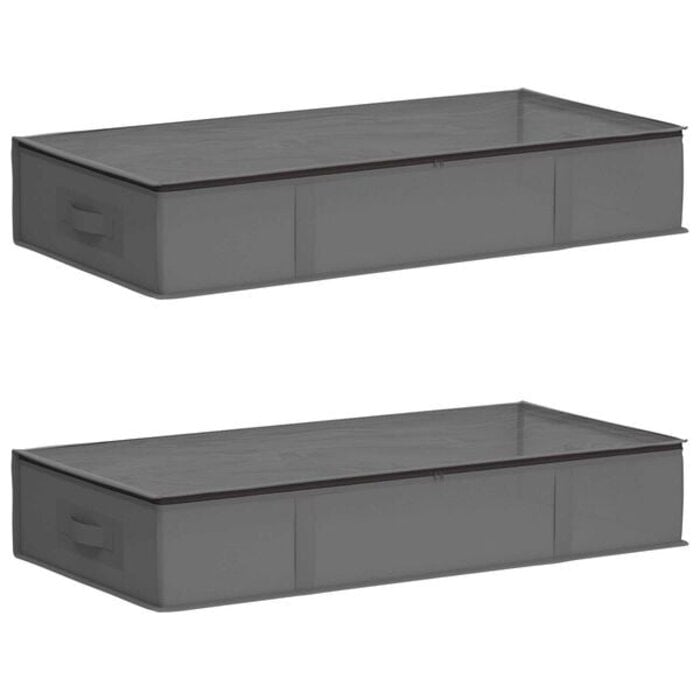 2er-Set Aufbewahrungsboxen, 90x48x15 cm, Anthrazit - 30% Rabatt