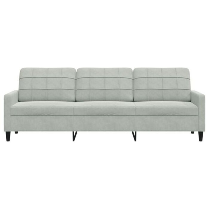 3-Sitzer Samtsofa Hellgrau 210 cm - 35% Rabatt - Ausgepackt
