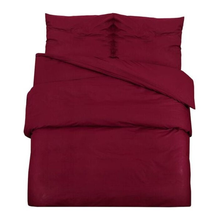Vidaxl Bettwäsche-Set 135x200 cm Mikrofaser Bordeaux - 30% Rabatt