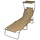 Sonnenliege mit Sonnendach klappbar taupe 189 cm - 33% Rabatt