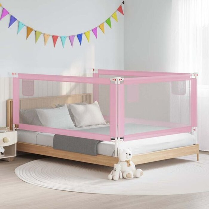 Bettschutzgitter 200x25 cm, Rosa - 33% Rabatt