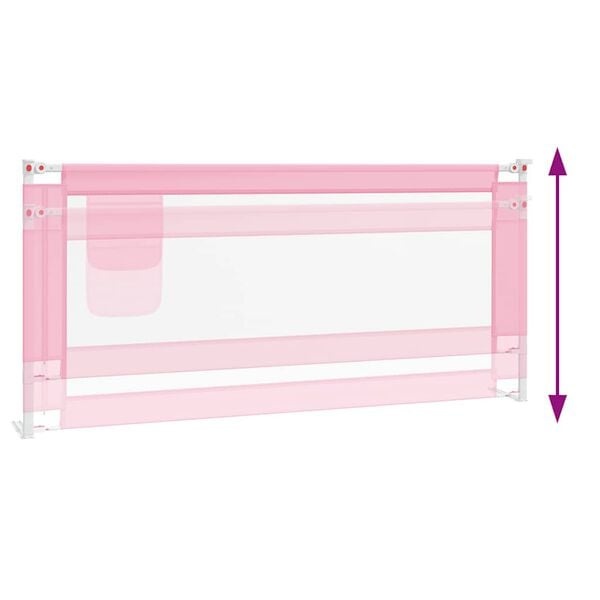 Bettschutzgitter 200x25 cm, Rosa - 33% Rabatt
