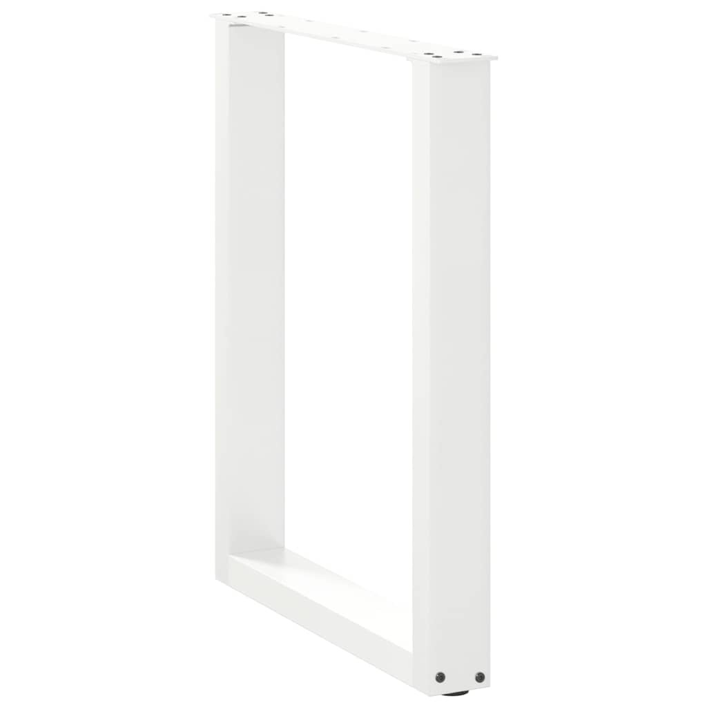 Tischbeine 2er Set U-Form 70x(72-73) cm Stahl Weiß - 34% Rabatt
