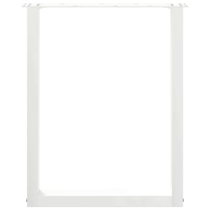Tischbeine 2er Set U-Form 70x(72-73) cm Stahl Weiß - 34% Rabatt