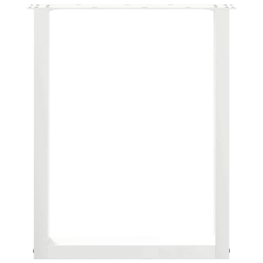 Tischbeine 2er Set U-Form 70x(72-73) cm Stahl Weiß - 34% Rabatt