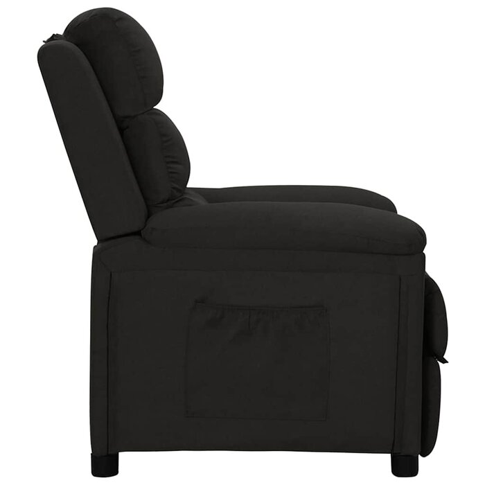 Verstellbarer Sessel aus Stoff in Schwarz - 35% Rabatt